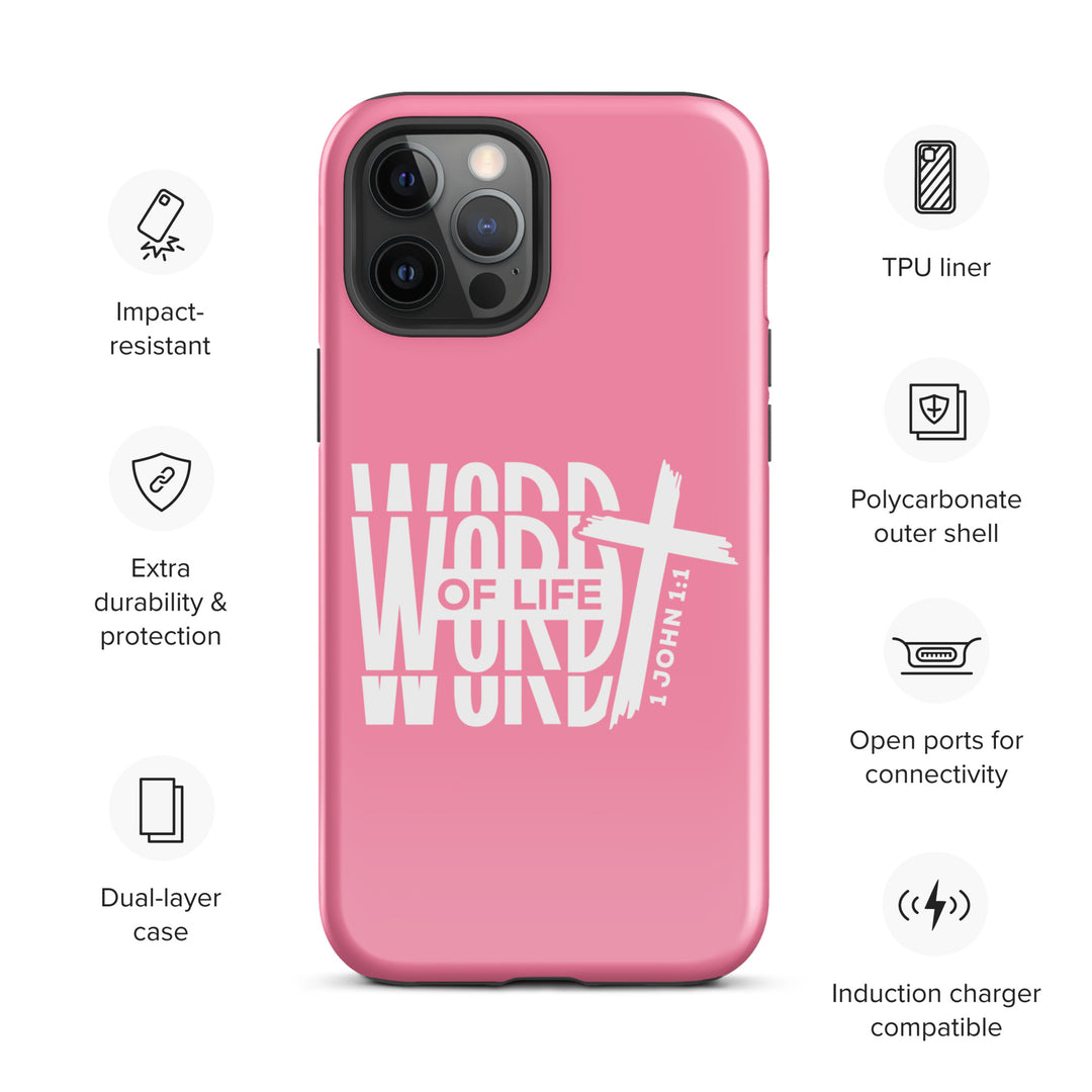 Christian Phone Case Word of Life Cross Pink for iPhone® iPhone® Phone Cases   