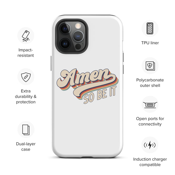 Christian Phone Case Amen So Be It White for iPhone® iPhone® Phone Cases   