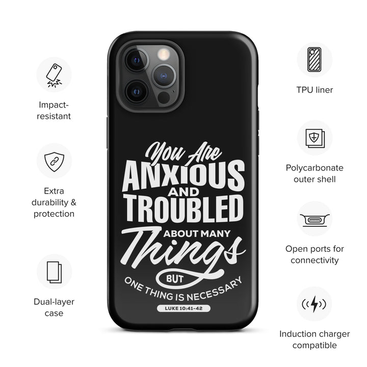 Christian Phone Case Anxious And Troubled Black for iPhone® iPhone® Phone Cases   