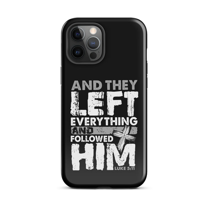 Christian Phone Case Left Everything Cross Black for iPhone® iPhone® Phone Cases Glossy iPhone 12 Pro Max 