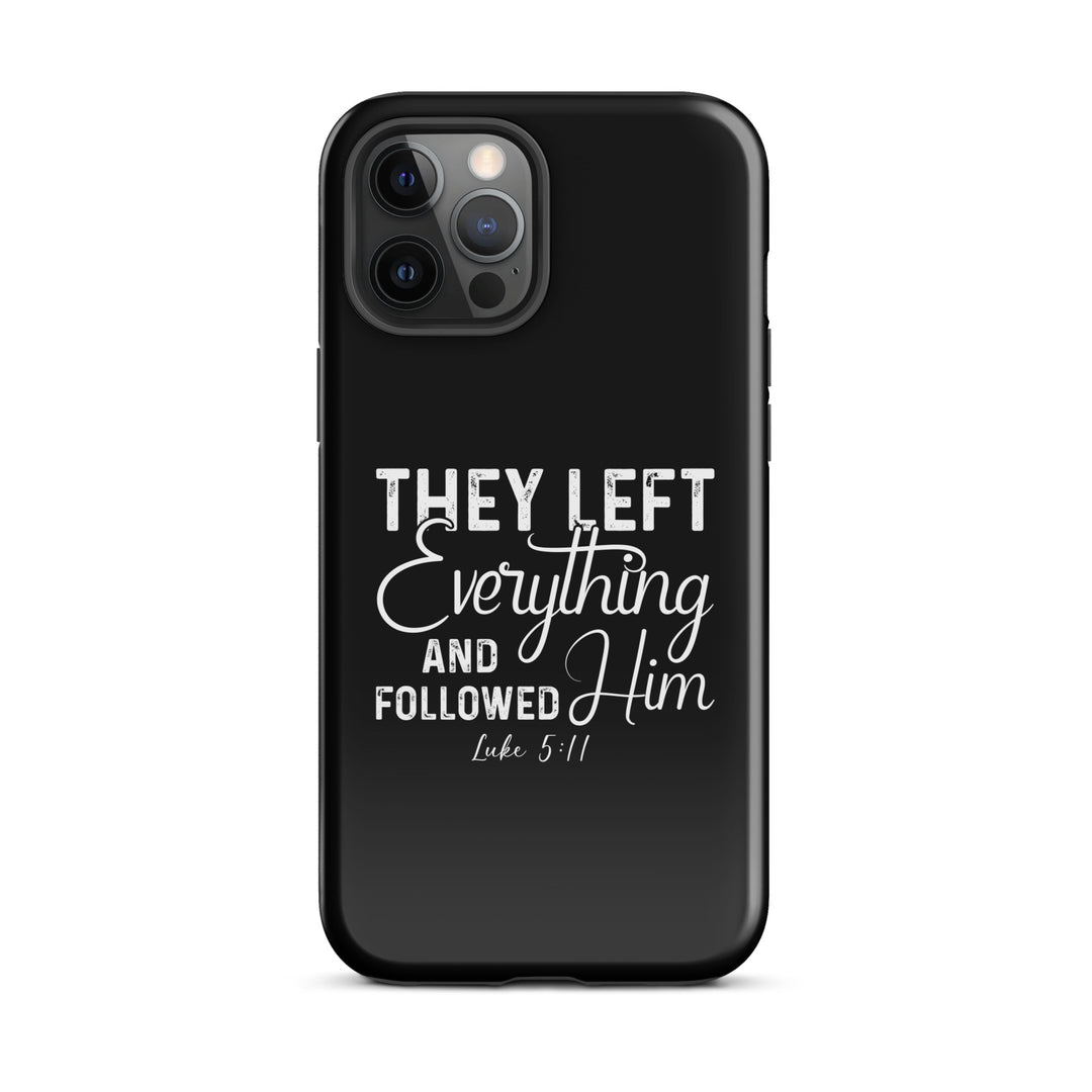 Christian Phone Case Left Everything Black for iPhone® iPhone® Phone Cases Glossy iPhone 12 Pro Max 