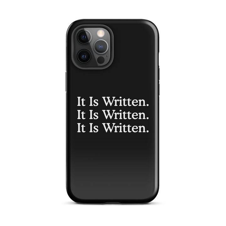 Christian Phone Case It Is Written Black for iPhone® iPhone® Phone Cases Glossy iPhone 12 Pro Max 