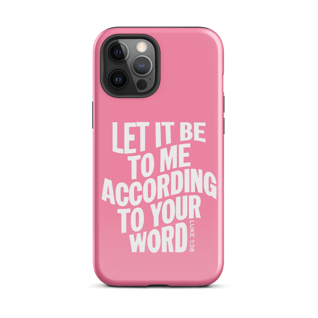 Christian Phone Case According To Your Word Pink  for iPhone® iPhone® Phone Cases Glossy iPhone 12 Pro Max 