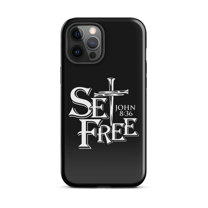 Christian Phone Case Set Free Black for iPhone® iPhone® Phone Cases Glossy iPhone 12 Pro Max 