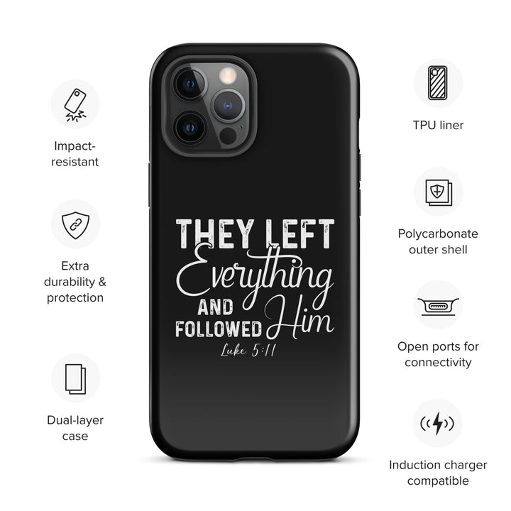 Christian Phone Case Left Everything Black for iPhone® iPhone® Phone Cases   