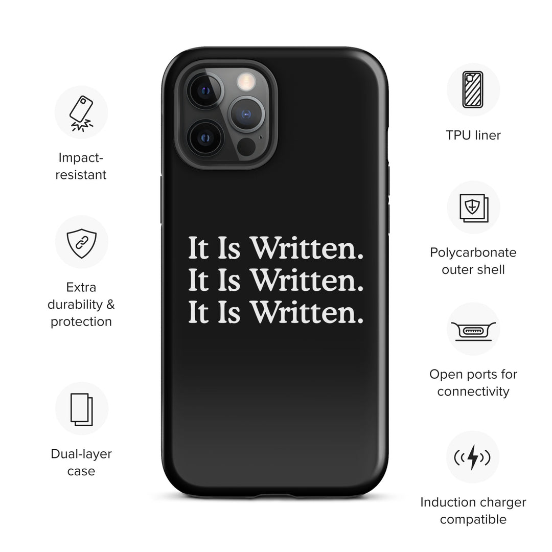 Christian Phone Case It Is Written Black for iPhone® iPhone® Phone Cases   