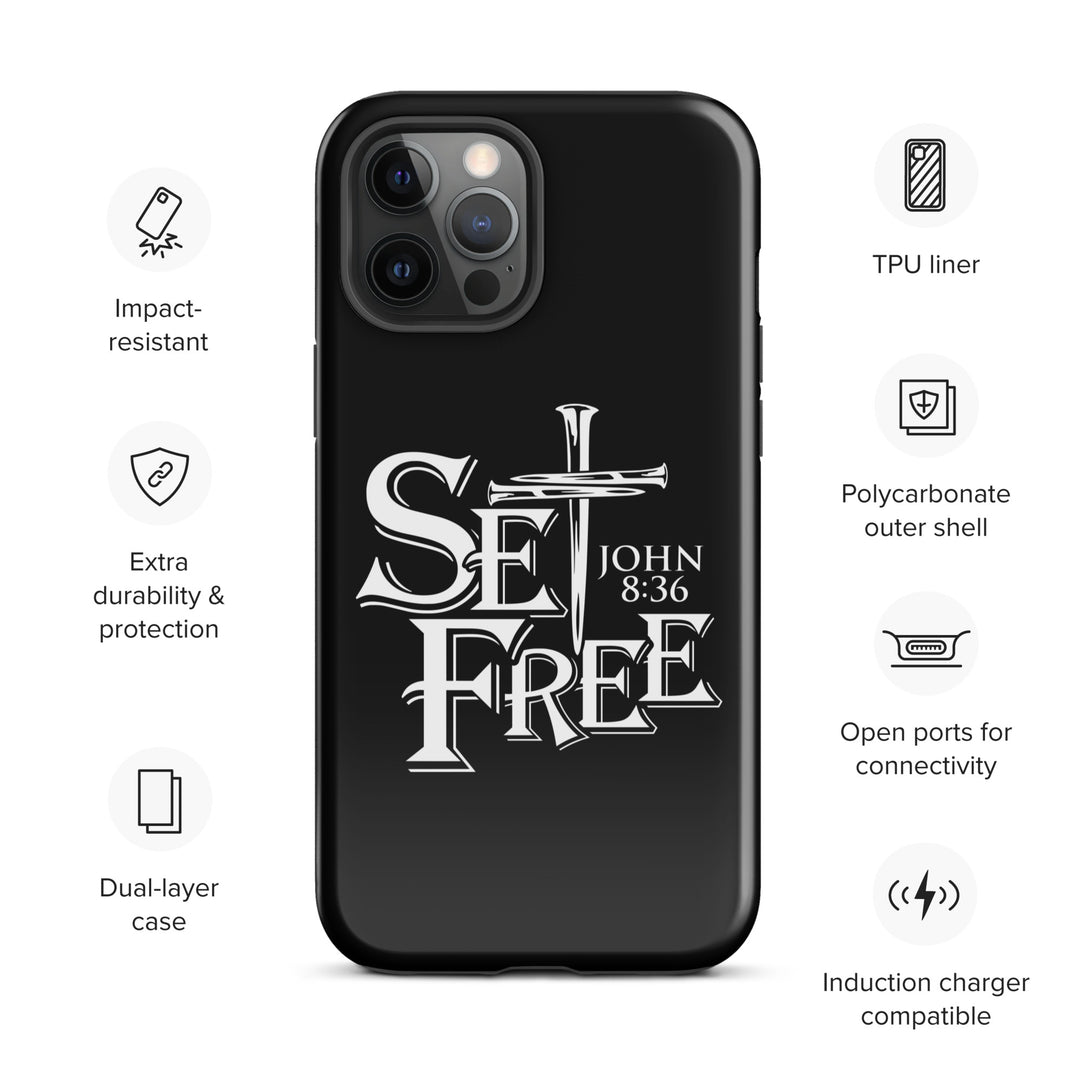 Christian Phone Case Set Free Black for iPhone® iPhone® Phone Cases   