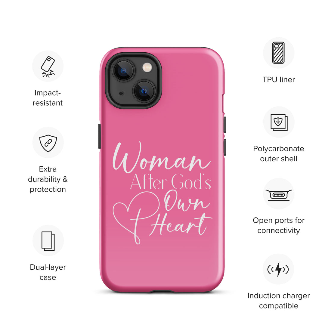 Christian Phone Case Woman After God's Heart Pink for iPhone® iPhone® Phone Cases   