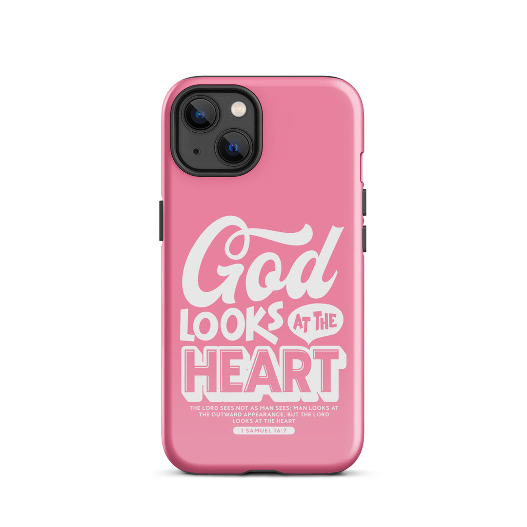 Christian Phone Case God Looks At Heart for iPhone® iPhone® Phone Cases Glossy iPhone 13 