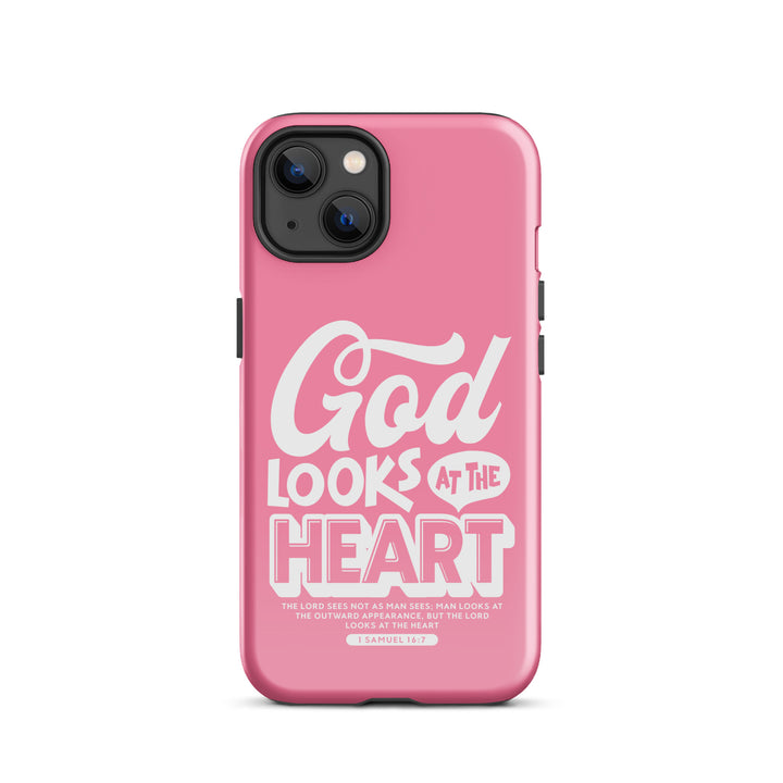 Christian Phone Case God Looks At Heart for iPhone® iPhone® Phone Cases Glossy iPhone 13 