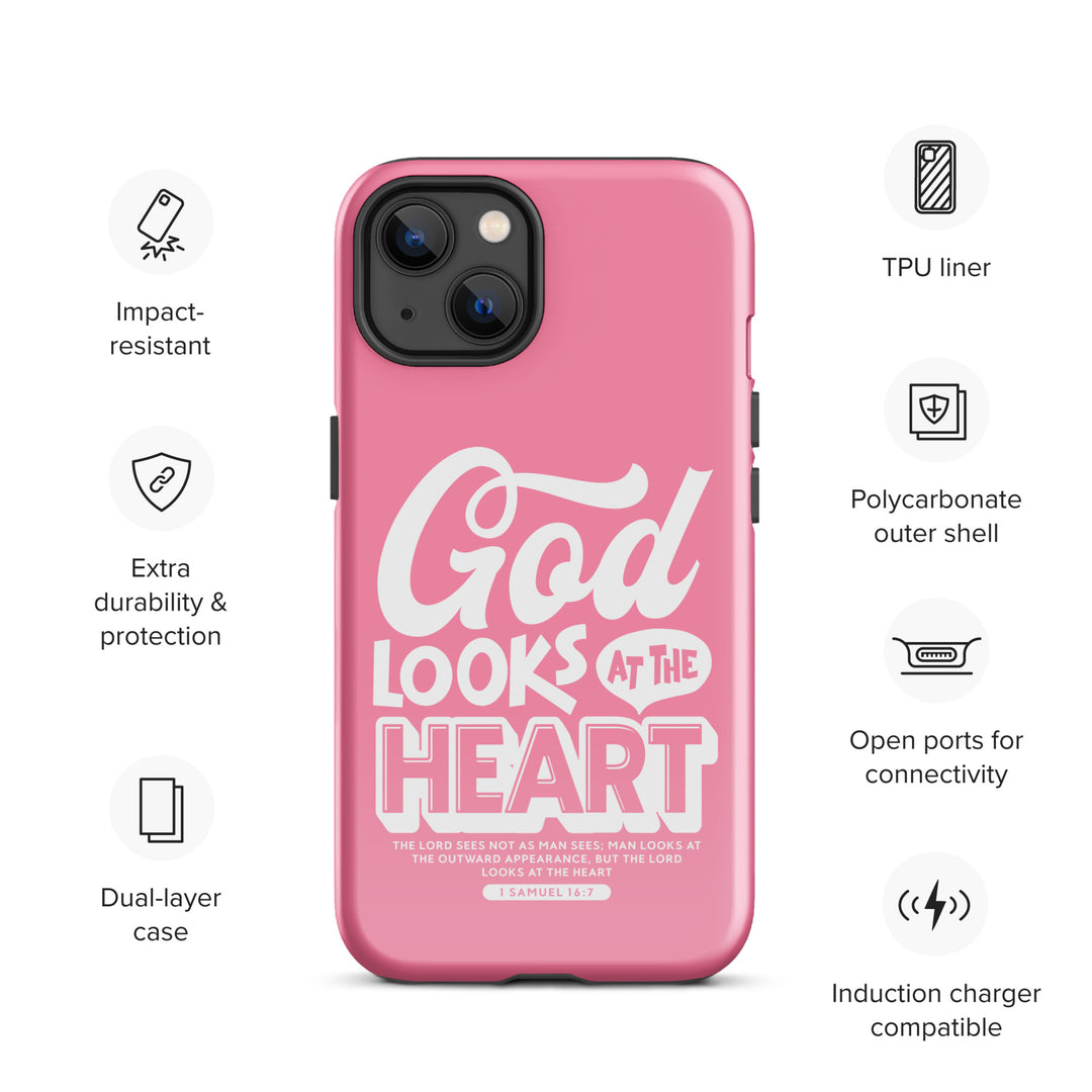 Christian Phone Case God Looks At Heart for iPhone® iPhone® Phone Cases   