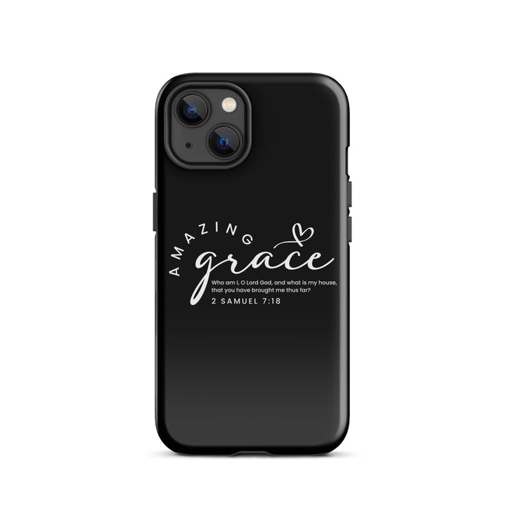 Christian Phone Case Amazing Grace Heart Black for iPhone® iPhone® Phone Cases Glossy iPhone 13 