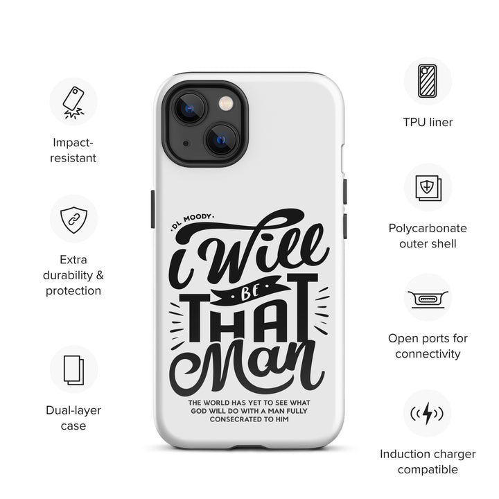 Christian Phone Case I Will Be That Man White for iPhone® iPhone® Phone Cases   