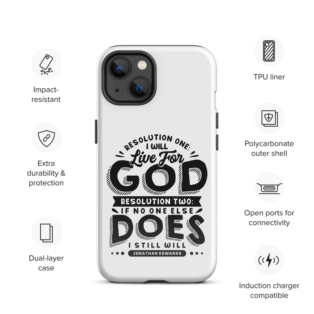 Christian Phone Case Live For God White for iPhone® iPhone® Phone Cases   