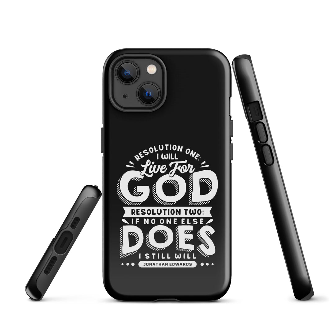 Christian Phone Case Live For God Black for iPhone® iPhone® Phone Cases   