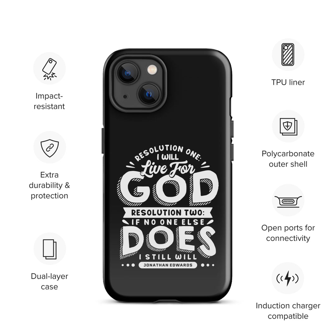 Christian Phone Case Live For God Black for iPhone® iPhone® Phone Cases   