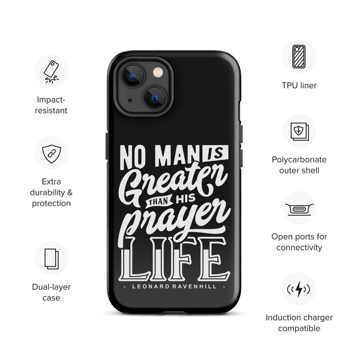 Christian Phone Case Prayer Life Black for iPhone® iPhone® Phone Cases   