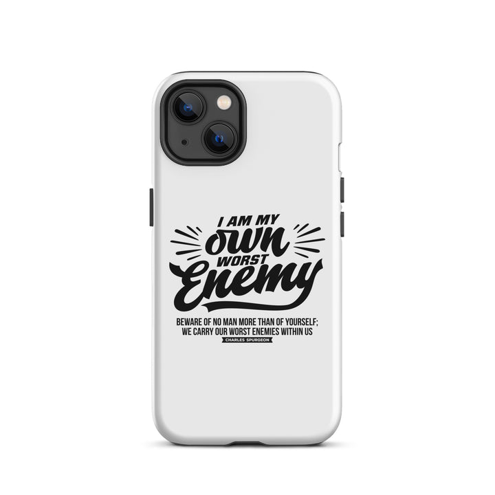 Christian Phone Case Worst Enemy White for iPhone® iPhone® Phone Cases Glossy iPhone 13 