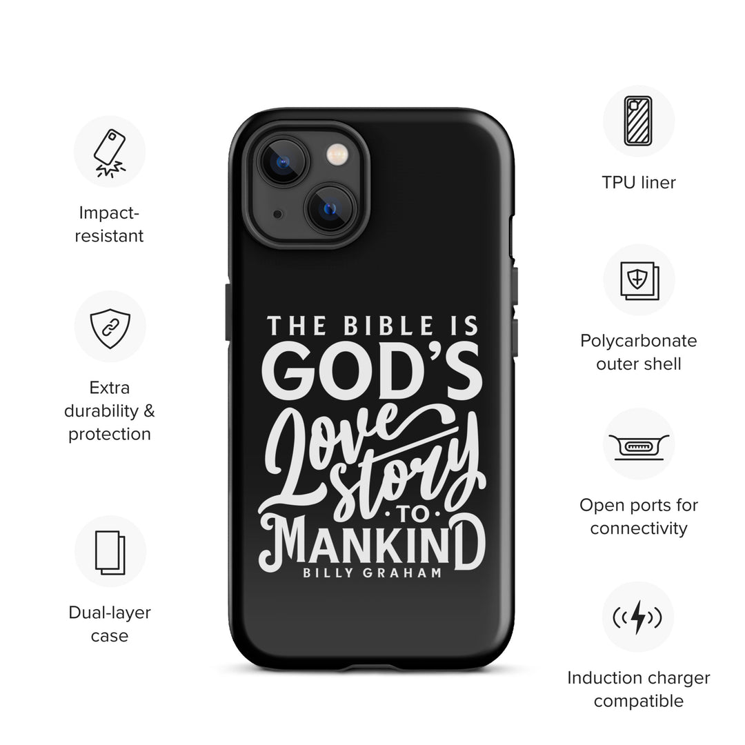 Christian Phone Case God's Love Story Black for iPhone® iPhone® Phone Cases   