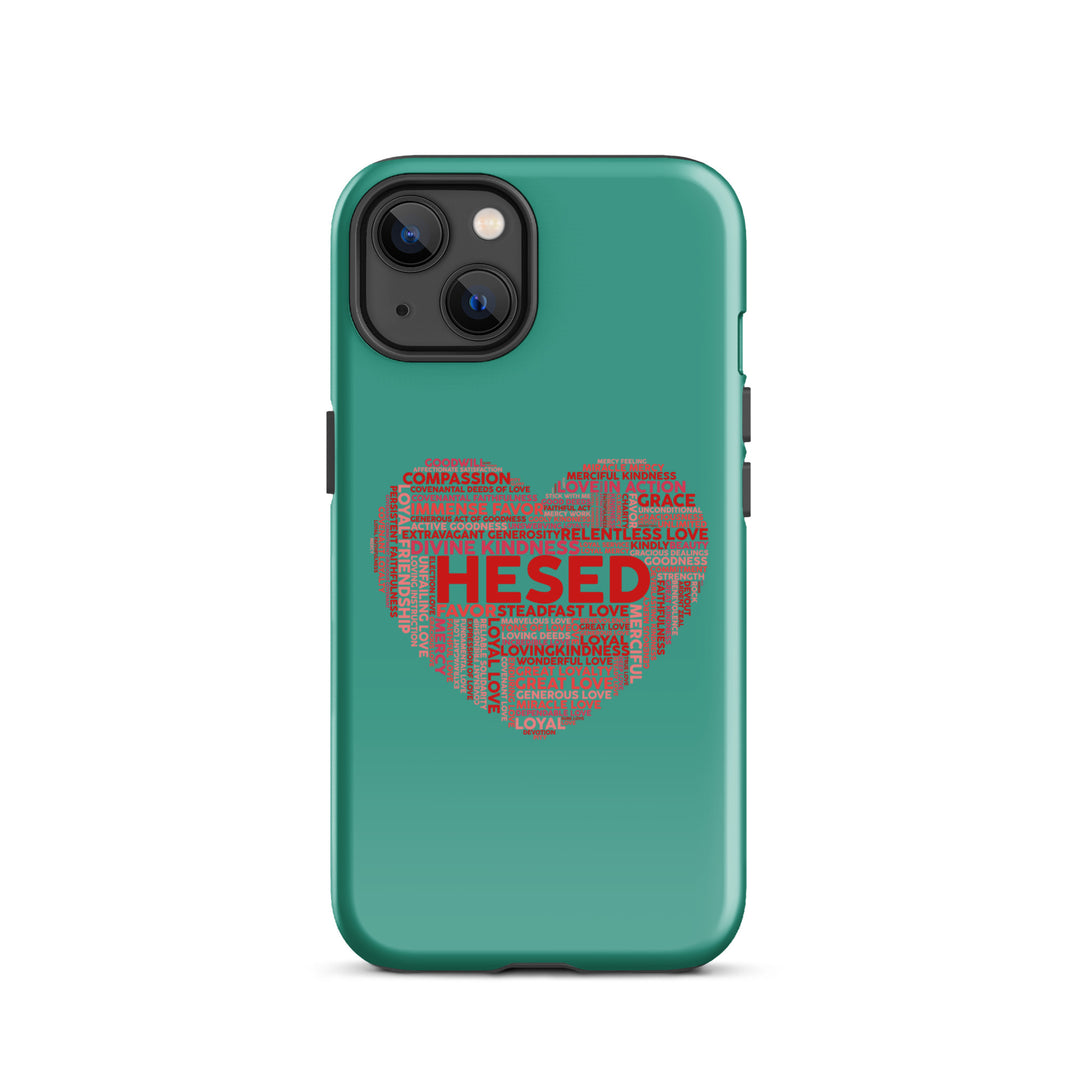 Christian Phone Case Hesed Heart Teal for iPhone® iPhone® Phone Cases Glossy iPhone 13 