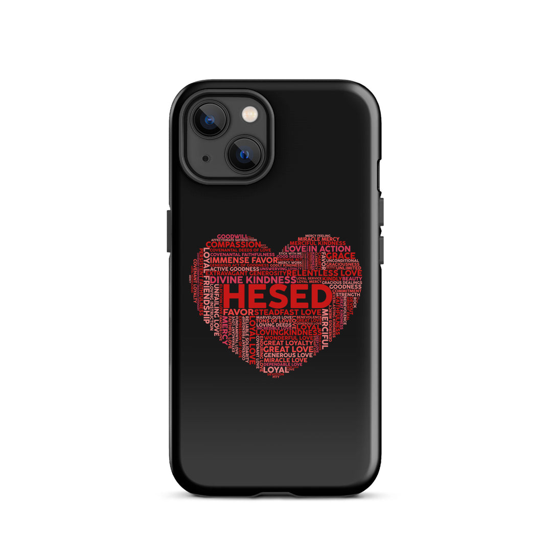 Christian Phone Case Hesed Heart Black for iPhone® iPhone® Phone Cases Glossy iPhone 13 