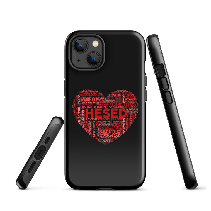 Christian Phone Case Hesed Heart Black for iPhone® iPhone® Phone Cases   