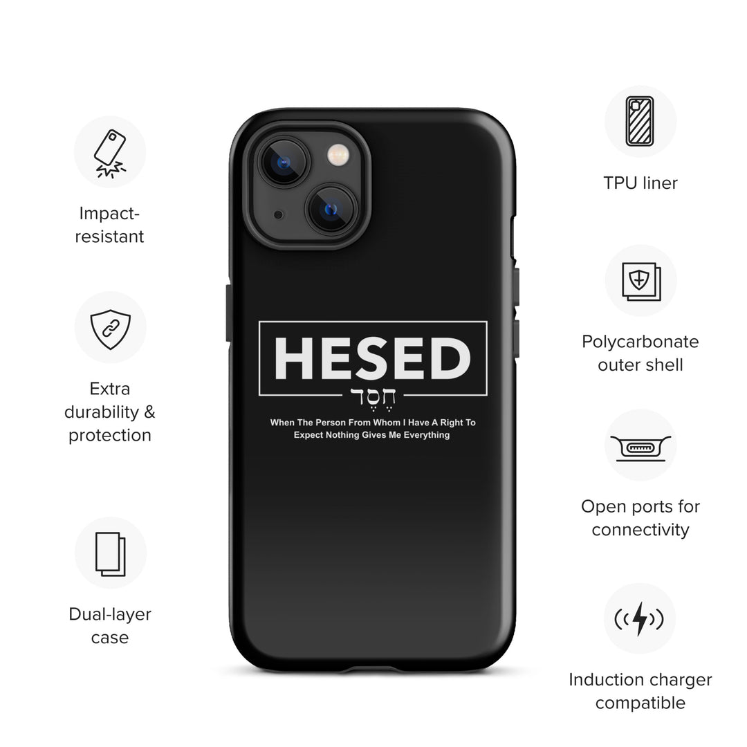 Christian Phone Case Hesed Everything Black for iPhone® iPhone® Phone Cases   