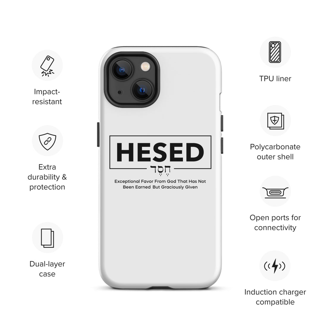 Christian Phone Case Hesed Hebrew Exceptional Favor White for iPhone® iPhone® Phone Cases   