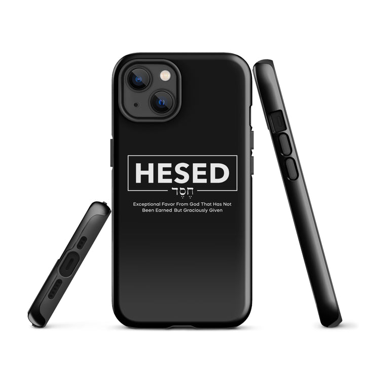 Christian Phone Case Hesed Hebrew Exceptional Favor Black for iPhone® iPhone® Phone Cases   