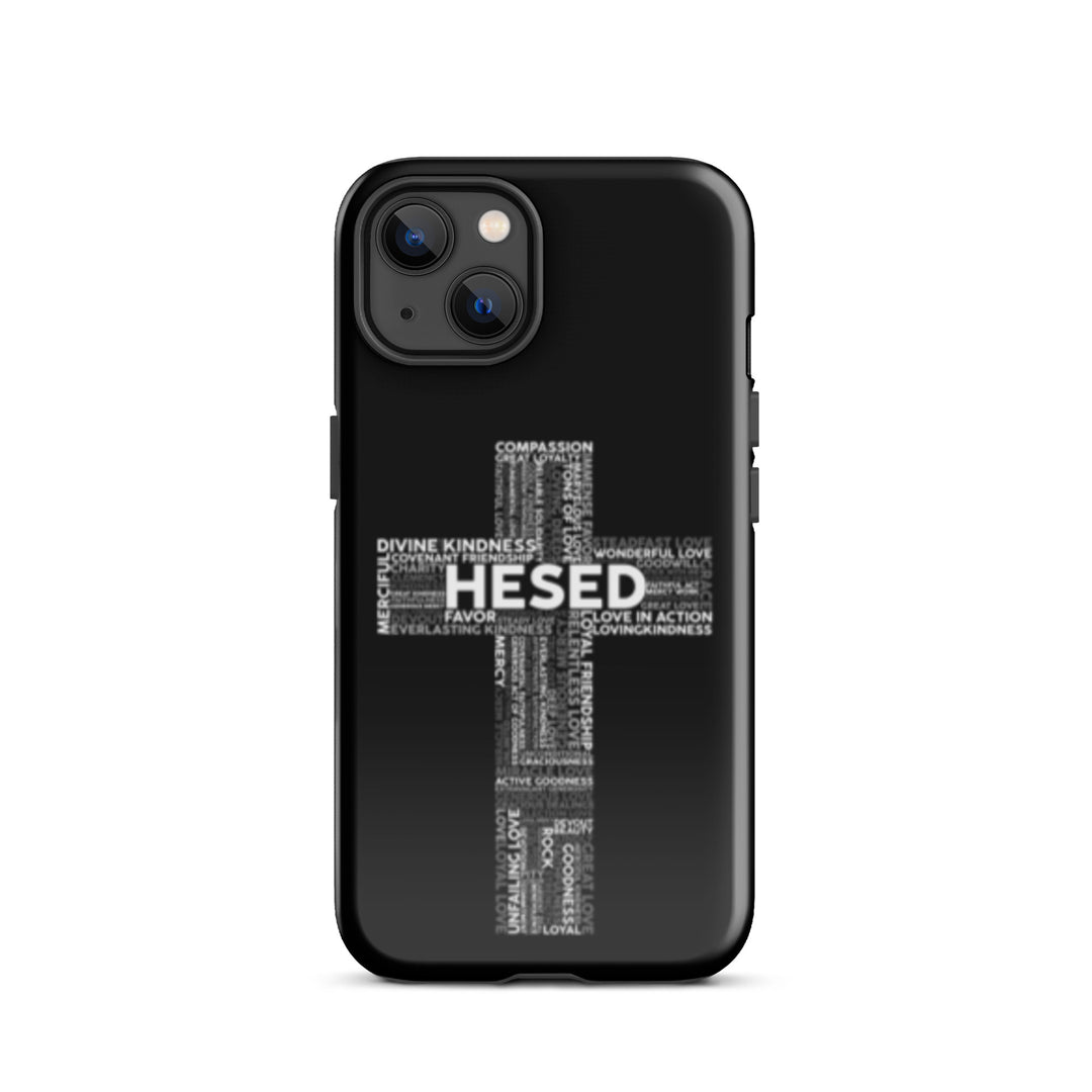 Christian Phone Case Hesed Cross Black for iPhone® iPhone® Phone Cases Glossy iPhone 13 