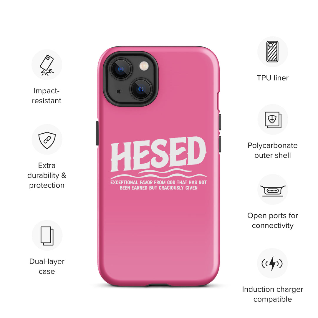 Christian Phone Case Hesed Exceptional Favor Pink for iPhone® iPhone® Phone Cases   