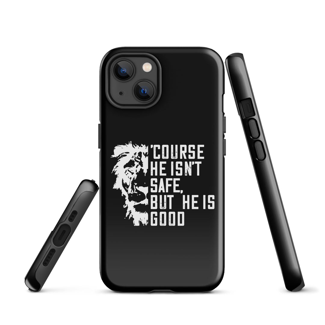 Christian Phone Case for iPhone® 'Course He Isn't Safe Black iPhone® Phone Cases   