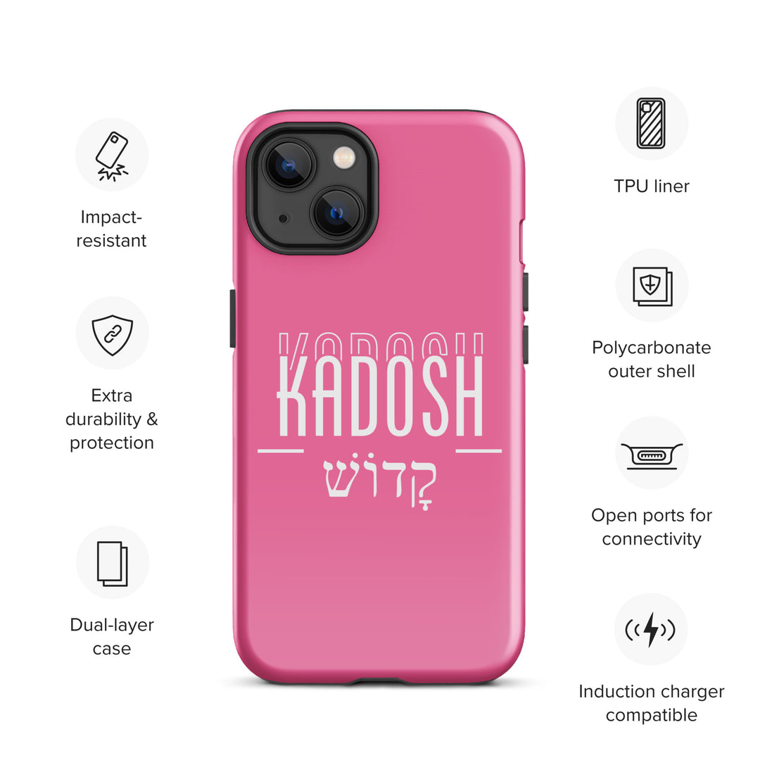 Christian Phone Case Kadosh Hebrew Pink for iPhone® iPhone® Phone Cases   