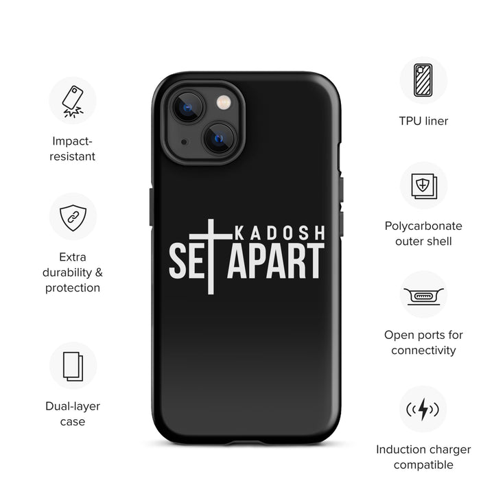 Christian Phone Case Set Apart Hebrew Black for iPhone® iPhone® Phone Cases   