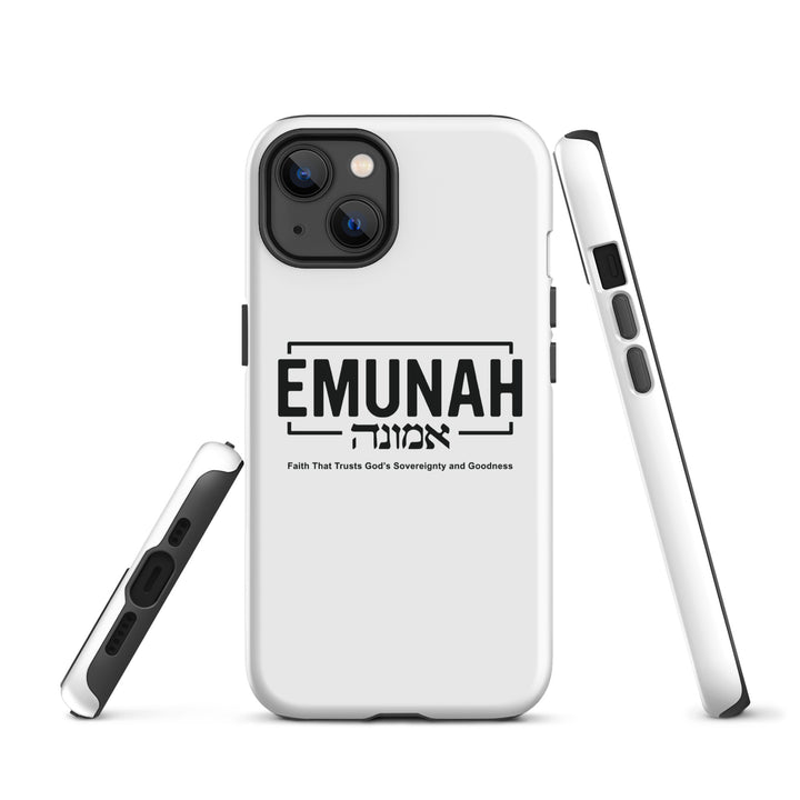 Christian Phone Case Emunah Faith That Trusts White for iPhone® iPhone® Phone Cases   