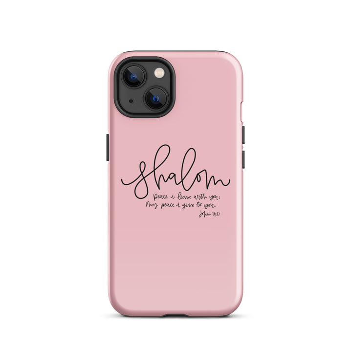 Christian Phone Case Shalom Pink for iPhone® iPhone® Phone Cases Glossy iPhone 13 