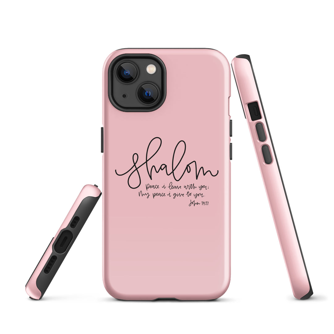 Christian Phone Case Shalom Pink for iPhone® iPhone® Phone Cases   