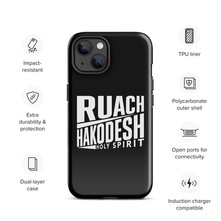 Christian Phone Case Ruach Hakodesh Holy Spirit Black for iPhone® iPhone® Phone Cases   