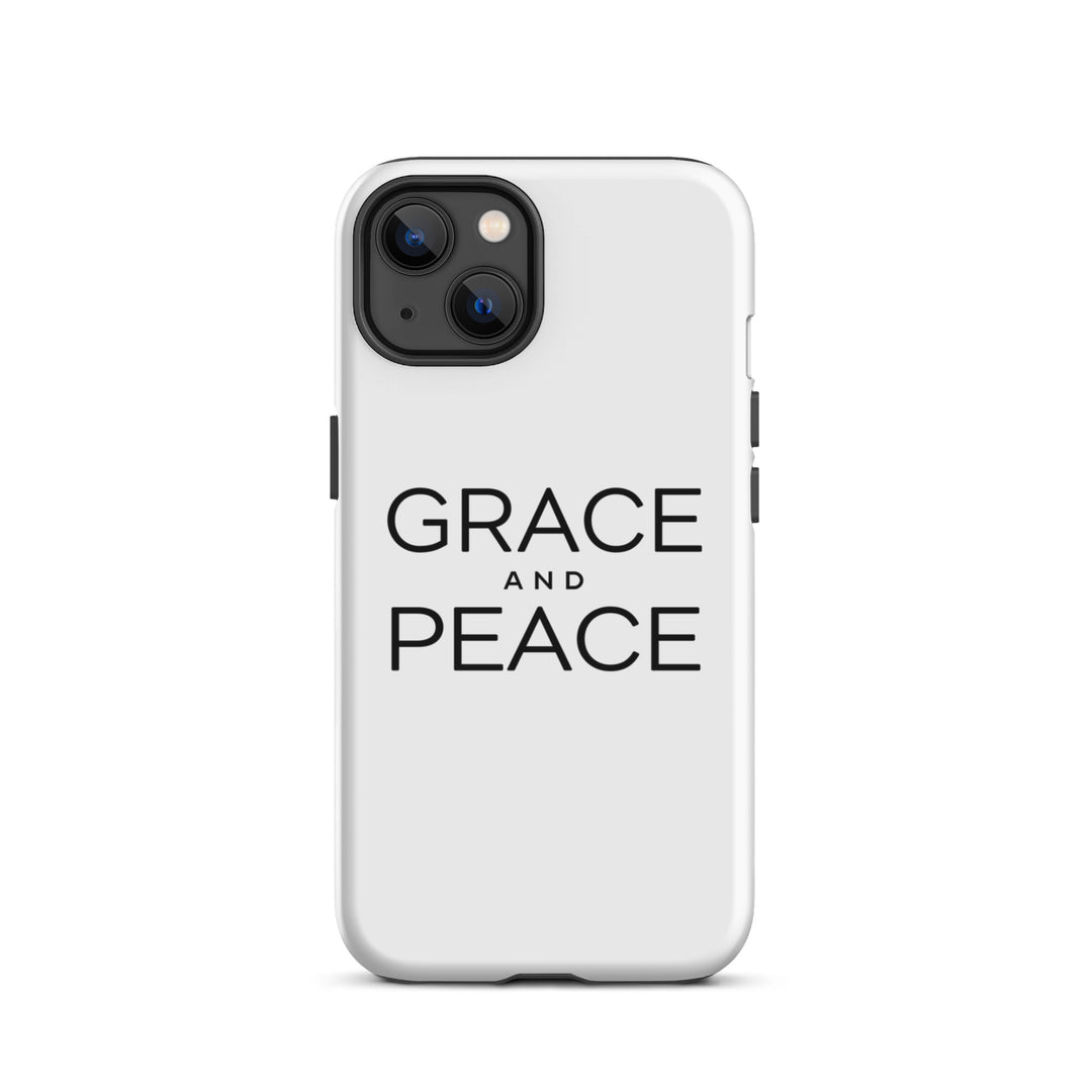 Christian Phone Case Grace and Peace White for iPhone® iPhone® Phone Cases Glossy iPhone 13 