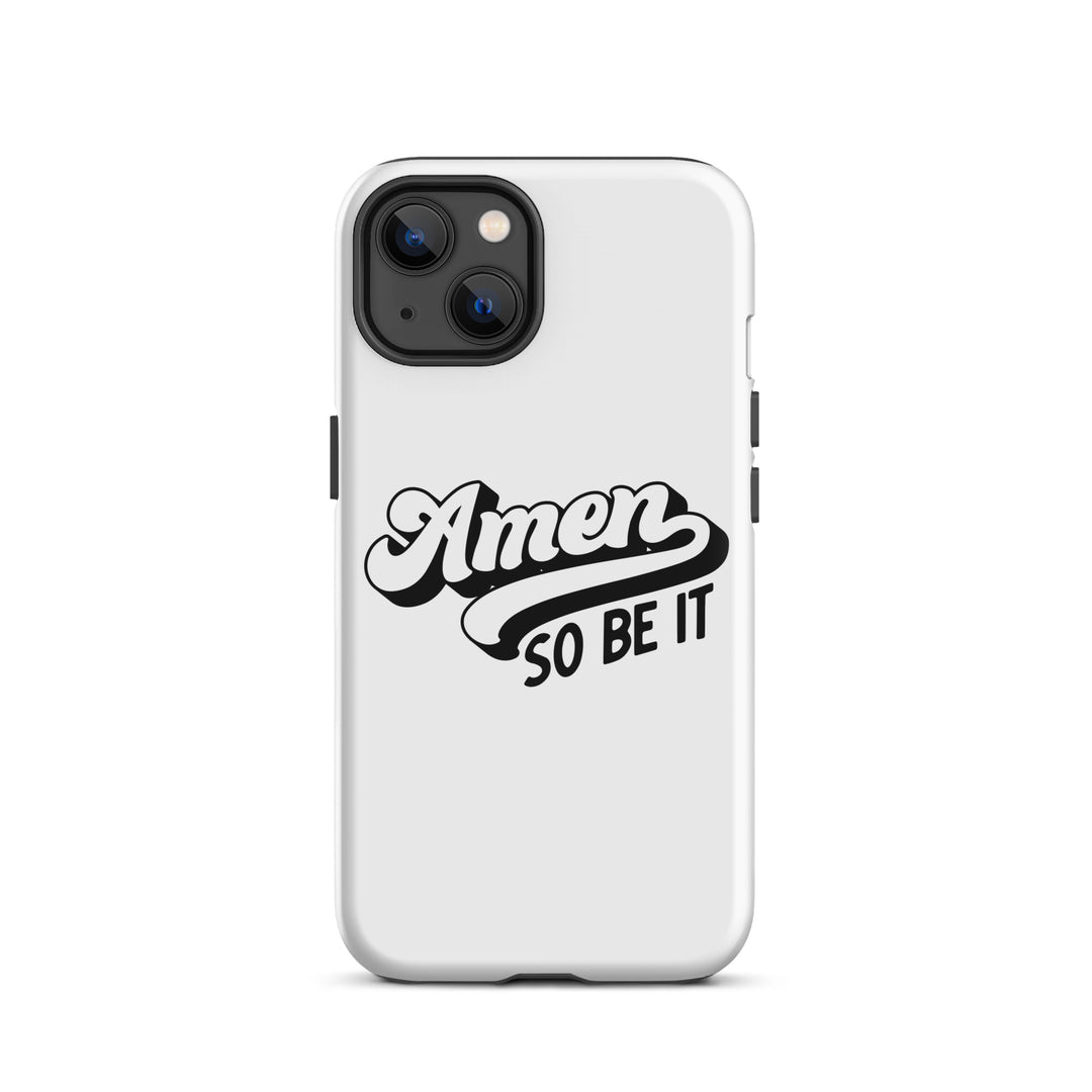 Christian Phone Case Amen So Be It White for iPhone® iPhone® Phone Cases Glossy iPhone 13 