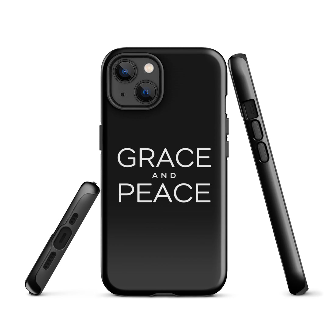 Christian Phone Case Grace and Peace Black for iPhone® iPhone® Phone Cases   