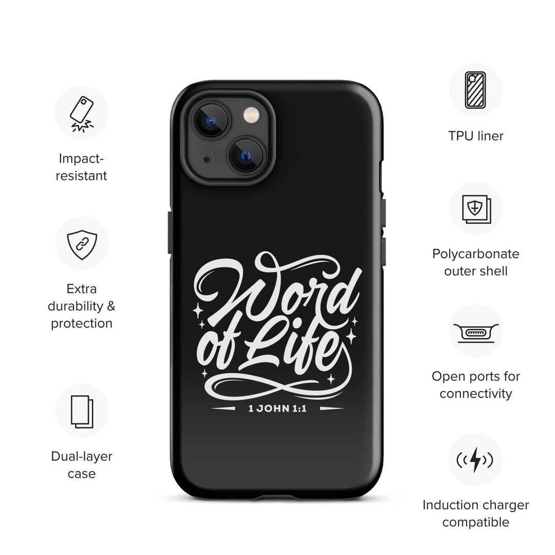 Christian Phone Case Word of Life Black for iPhone® iPhone® Phone Cases   