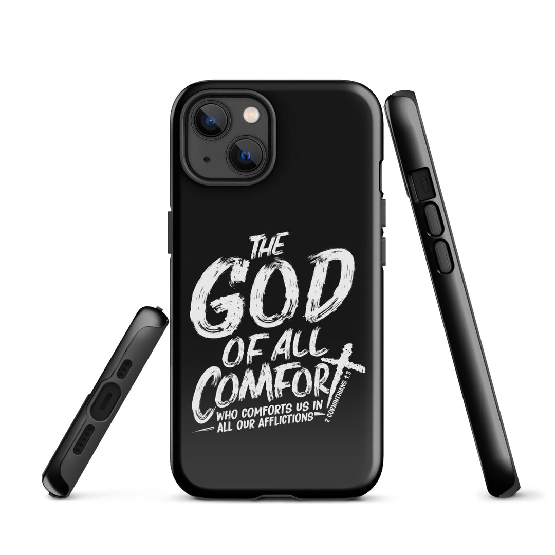 Christian Phone Case God of All Comfort Black for iPhone® iPhone® Phone Cases   