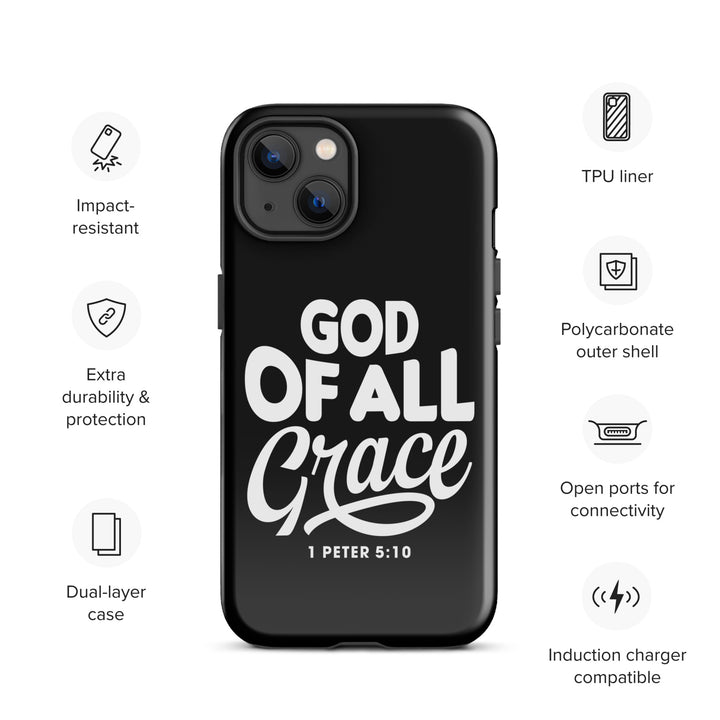 Christian Phone Case God of All Grace Black for iPhone® iPhone® Phone Cases   