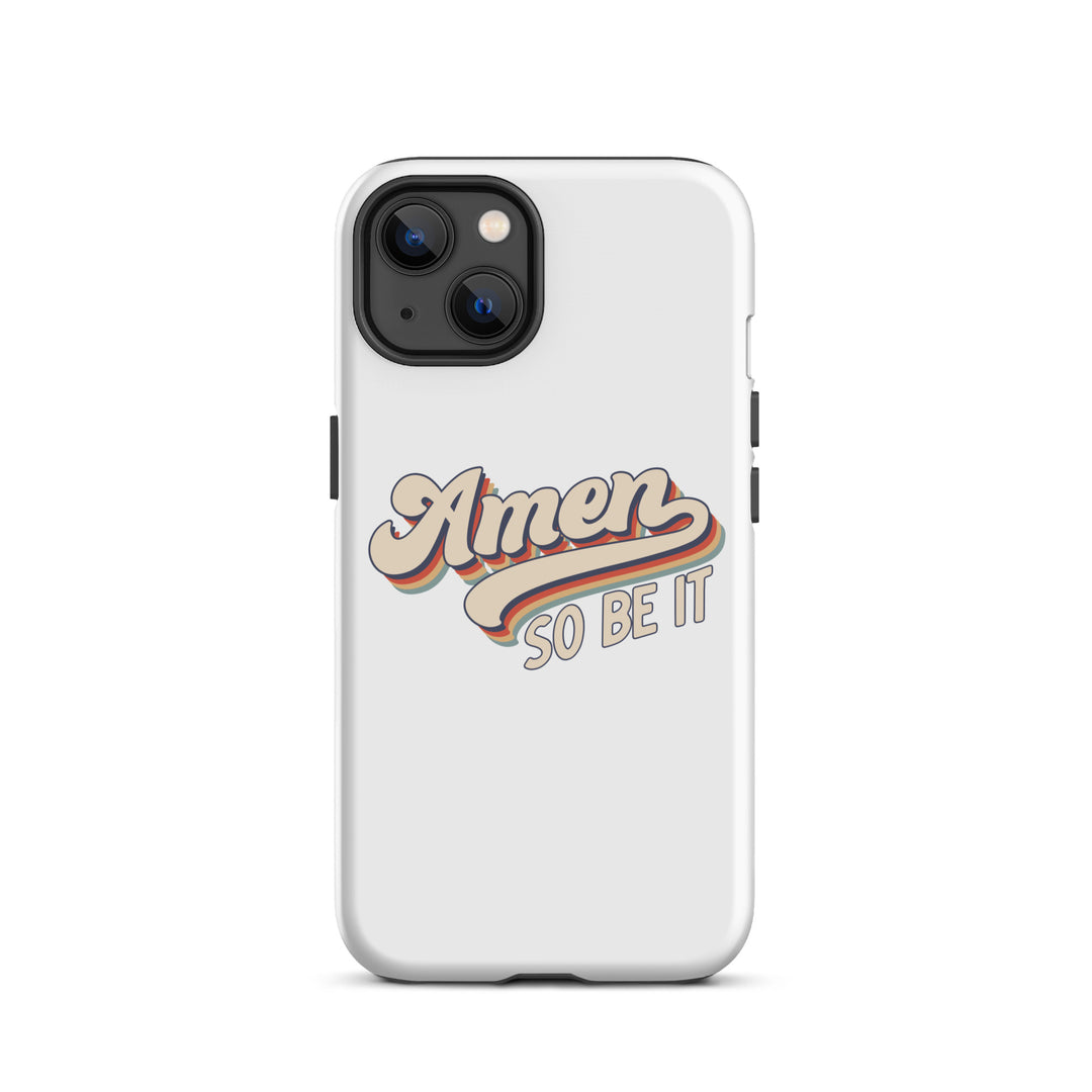 Christian Phone Case Amen So Be It White for iPhone® iPhone® Phone Cases Glossy iPhone 13 