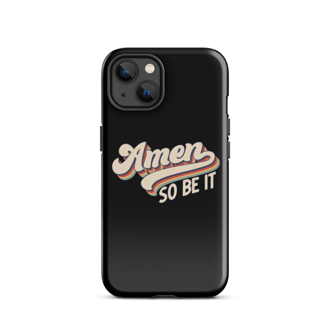 Christian Phone Case Amen So Be It Black for iPhone® iPhone® Phone Cases Glossy iPhone 13 