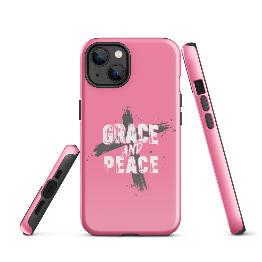 Christian Phone Case Grace and Peace Cross Pink for iPhone® iPhone® Phone Cases   