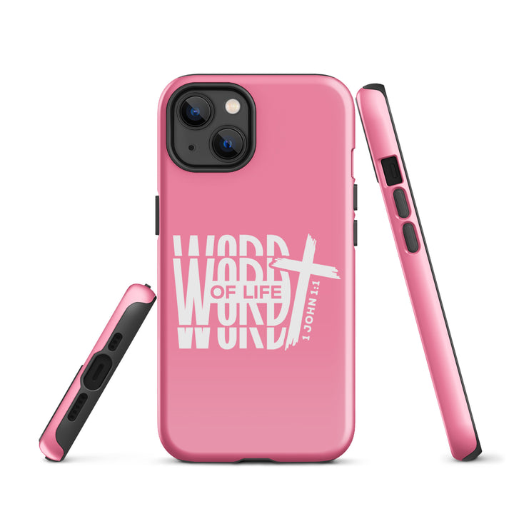 Christian Phone Case Word of Life Cross Pink for iPhone® iPhone® Phone Cases   