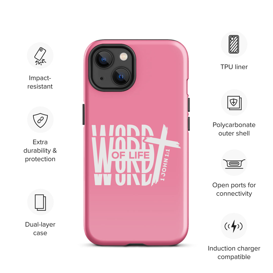 Christian Phone Case Word of Life Cross Pink for iPhone® iPhone® Phone Cases   