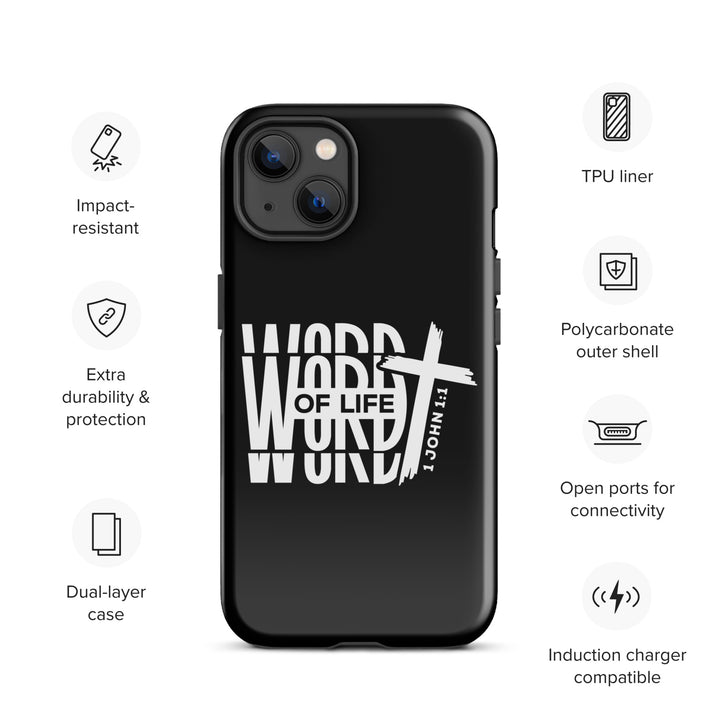 Christian Phone Case Word of Life Black for iPhone® iPhone® Phone Cases   